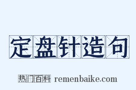 定盘针造句是什么意思的图片